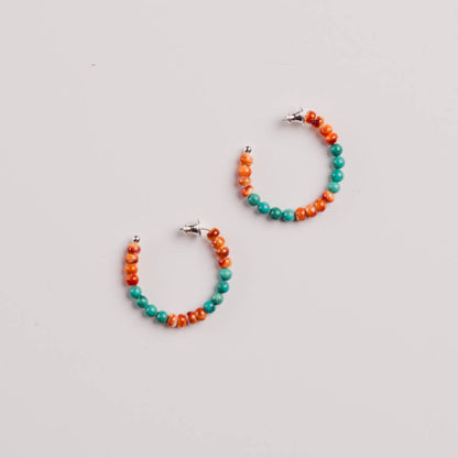 Spiny Oyster and Turquoise Hoops