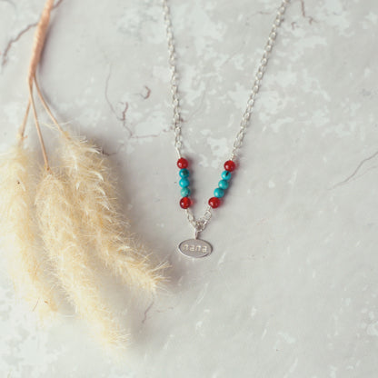 Nana sterling and turquoise necklace
