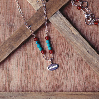 Nana sterling silver necklace with turquoise