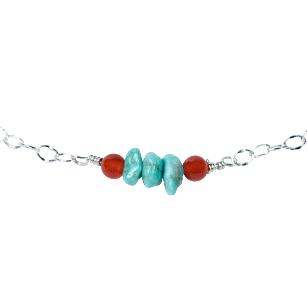 Delicate Turquoise necklace detail